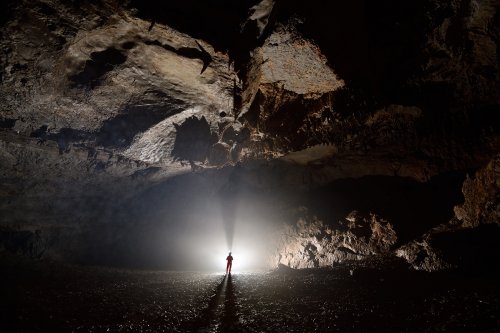 Pestera de la Pod - Grande salle d'entrée envahie par le brouillard(SP-18-1806)
