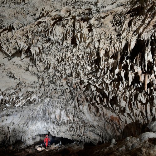 Pestera de la Pod - Spéléo débouchant dans la grande salle finale(SP-18-1829)