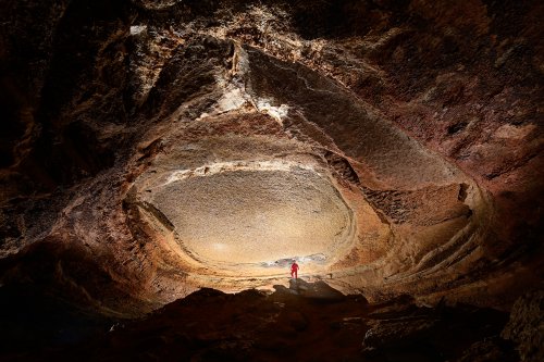 Grotte de Trabuc (Gard) - Salle du Chaos : salle d'effondrement avec un plafond plat (vue à partir de l'ouest)(SP-21-0544)