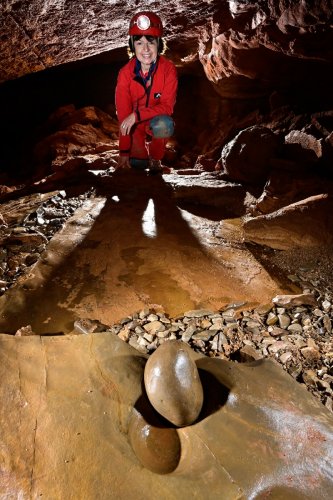 Event de Rodel (Hérault) : Erosion par un galet (SP-21-1087)