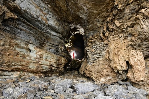 Grotte de Santa Catalina (Corse) - Entrée vue de l'extérieur(SP-22-1820)