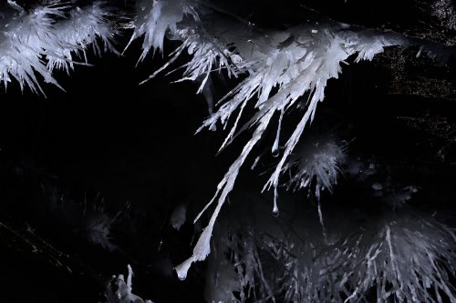 Grotte de la Devèze (Hérault) - Partie aménagée - Aragonite aciculaire(SP-22-2366)
