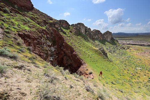 Grotte de Kapta Rhana (Turkménistan) - Doline d'entrée de la cavité.(SP-24-0933)
