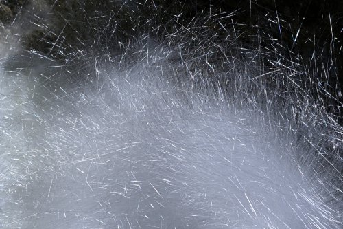 Grotte de Geophysicheskaya (Turkménistan) - Galerie des aiguilles : détail d'un amas d'aiguilles de gypse au sol(SP-24-1423)