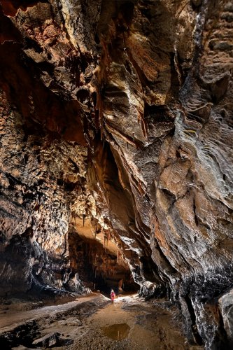 Baradla barlang (Hongrie) - Galerie de grandes dimensions (Bouda grand tunnel)(SP-24-2078)