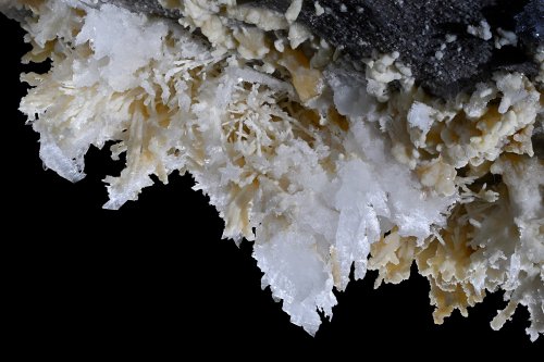 Grotte de Geophysicheskaya (Turkménistan) -   Ensemble de concrétions d'aragonite  mélangés à des cristaux de gypse(SP-26-0673)