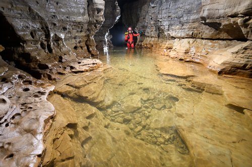 Abîme de Bramabiau (Gard) - Rivière avant la troisième cascade(SP-26-0773)