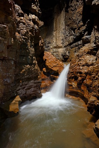 Abîme de Bramabiau (Gard) - Quatrième cascade à l'étiage (filé)(SP-26-0789)
