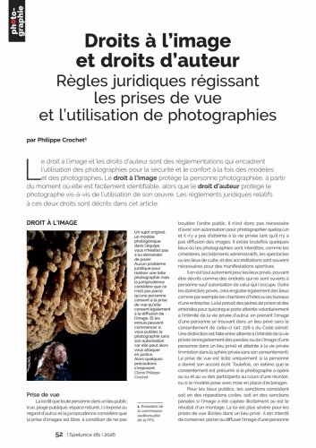 Spelunca n°181 (mars 2026) - Droits à l'image et droits d'auteur - Règles juridiques régissant les prises de vue et l'utilisation de photographies