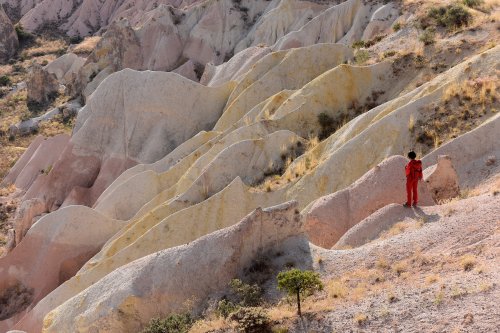 Turquie - Cappadoce - Vallée de Göreme - Tufs volcaniques colorés(VO-15-0996)