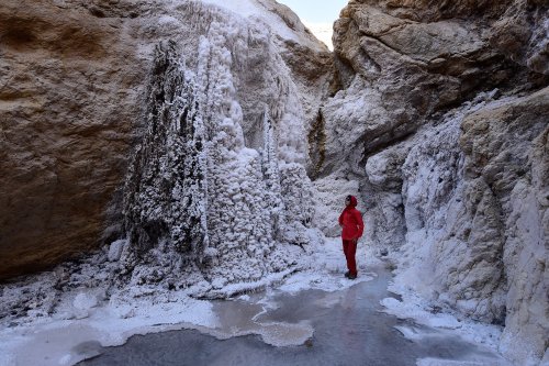 Iran (Montagnes du Zagros) - Dôme de sel de Dashti (Jashak salt dome) : cascade de sel(VO-16-0294)