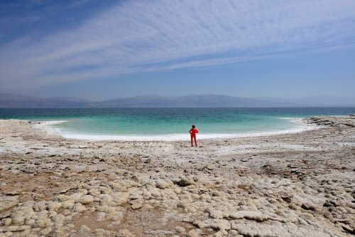 Mer Morte (Israël) - Anse de la Mer Morte vers Ein Gedi  (VO-23-0179)