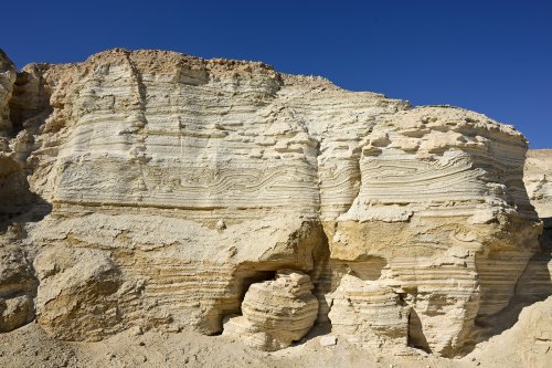 Massif du Mont Sodome (Israël) - Wadi Nahal Perazim : falaise de formations meubles(VO-23-0189)