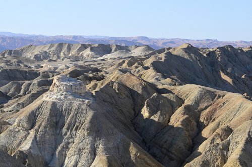 Massif du Mont Sodome (Israël) - Vue du sommet du Mont Sodome sur le diapir de sel(VO-23-0211)
