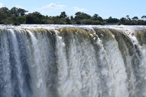 Victoria Falls (Zimbabwe) - Partie supérieure de la chute principale(VO-25-0667.)