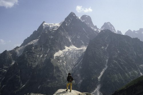 Mont Pelvoux vu depuis le Glacier Blanc(M 1065)