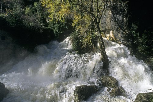 Résurgence de la Foux (de la Vis) en crue (Vissec, Gard)(M 5319)