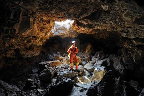 Hawaï (USA) - Tube de lave - Entrée de Water Cave (région de Kona)(SPE 08-0075)
