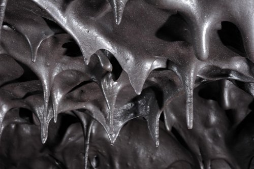 Big island (Hawaï). Plafond avec stalactites formées par de la lave liquide dans Kula Kaï.(SPE 10-0243)