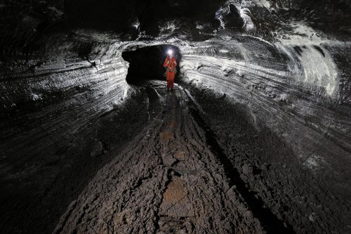 Big Island (Hawaï). Galerie dans Kazamura Cave.(SPE 10-0400)