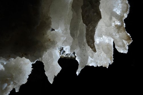 Josef Egyi Barlang (Hongrie) - Cristaux de gypse(SP-12-0536)