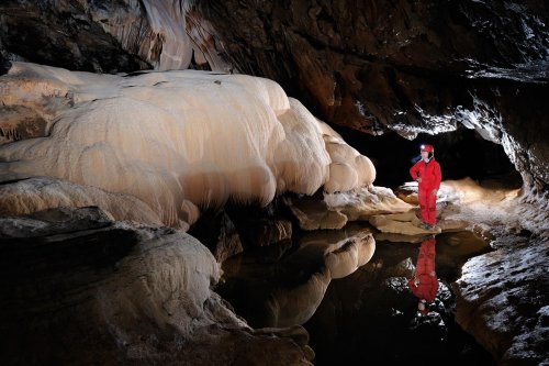 Baradla Barlang (Hongrie) - Dépôts de calcite(SP-12-0605)