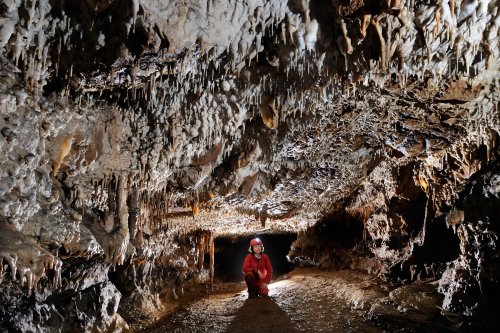 Baradla Barlang (Hongrie) -  - Petite galerie concrétionnée(SP-12-0636)