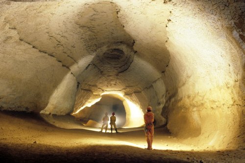 Grotte de Saint-Marcel (Ardèche)- Galerie principale (Janvier 1981, Canon Ftb)(S 03348)