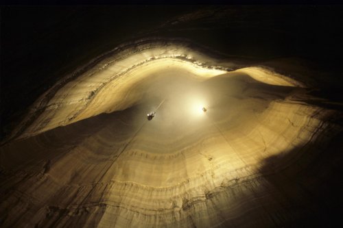 Ellison's Cave (Georgia). descente de Fantastic Pitch, profond de 150 mètres (Juillet 1981, Canon Ftb)(S 03819)