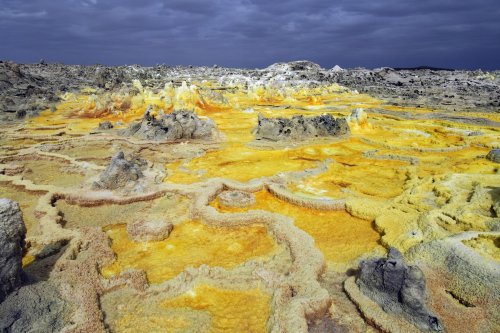 Ethiopie. Dépression du Danakil. Volcan du Dalol. (V 2006-1426)