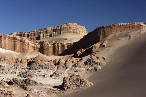 Chili. Désert d'Atacama. Falaises de sel de la Valle de la Luna près de San Pedro de Atacama.(V 2007-0643)