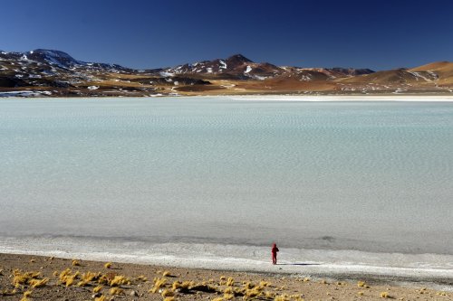 Chili. Laguna Tuyajito sur la route du paso Sico.(V 2007-1166)