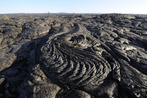 Hawaï - Volcano National Park (Big Island): laves pahoéhé cordées.(vo-08-0137)