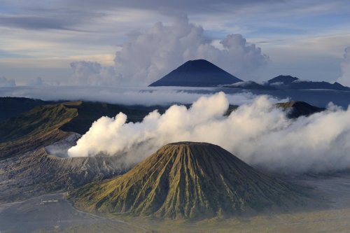 Java. Caldeira du Bromo depuis le belvédère de Pananjakan.(VOY 09-0524)