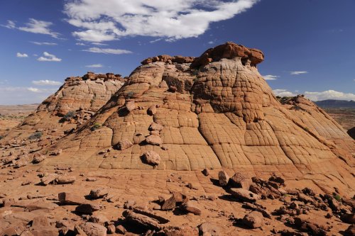 Parc d'Escalante (Utah). Paysages de dômes de grès dans le secteur de Little Egypt.(VOY 09-1185)