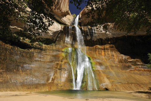 Parc d'Escalante (Utah). Cascade de Lower Calf Creek. (VOY 09-1271)