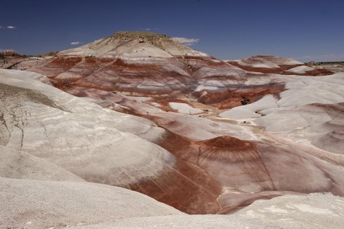 Capitol Reef (Utah). Collines de Bentonite dans la partie nord du parc. (VOY 09-1447)