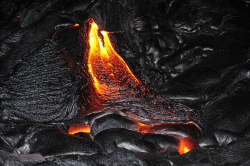 Big Island (Hawaï). Coulées de lave du Pu'u O'o.(VOY 10-0089)