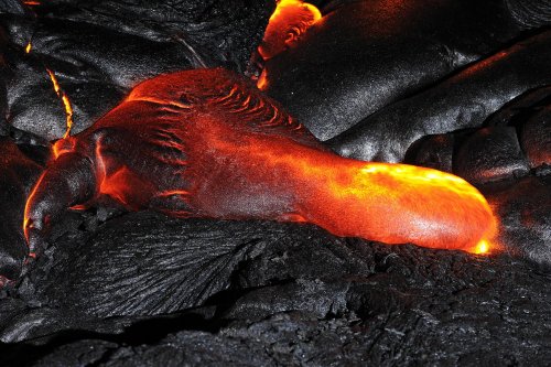 Big Island (Hawaï). Coulées de lave du Pu'u O'o.(VOY 10-0103)