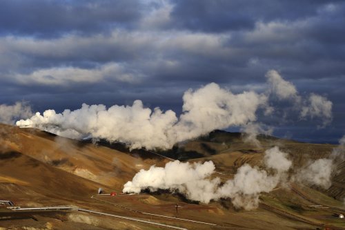Centrale géothermique de Krafla près de Myvatn.(VOY 10-0326)