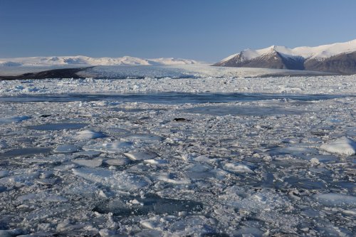 Islande - Lagune du Jokulsarlon envahie par les blocs de glace(VO 11-0157)