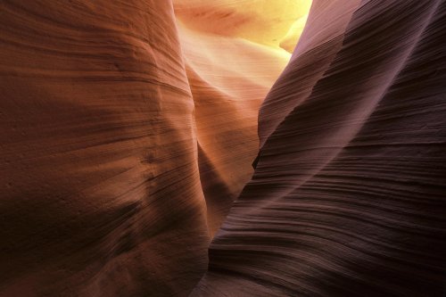 Glen Canyon. Antelope Canyon : détail des parois.(V 09257)