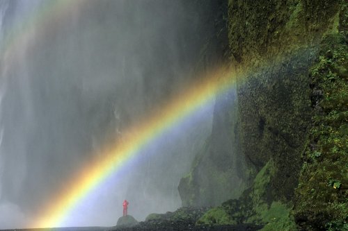Islande. Cascade de Skogafoss.(V 09869)