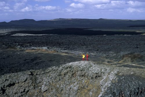 Islande. Champs de lave de Krafla près de Myvatn.(V 10216)