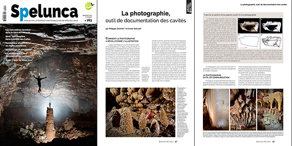 Spelunca n°163 (septembre 2021) - La photographie, outil de documentation des cavités