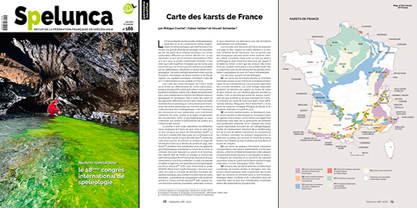 Spelunca n°166 (juin 2022) - Carte des karsts de France