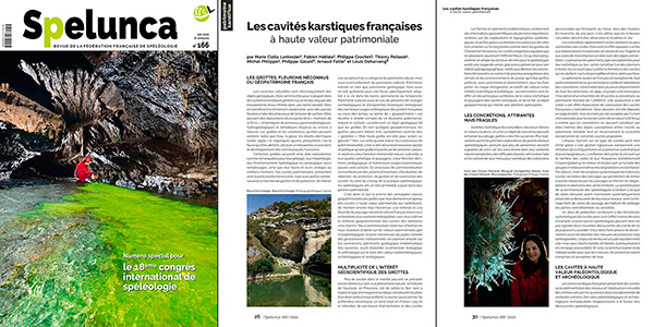 Spelunca n°166 (juin 2022) - Les cavités françaises à haute valeur patrimoniale