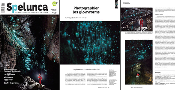 Spelunca n°179 (septembre 2025) - Photographier les glowworms 