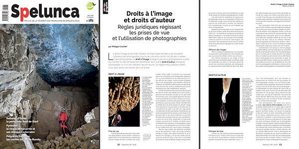 Spelunca n°181 (mars 2026) - Droit à l'image et droits d'auteur